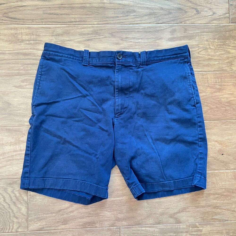 J.Crew Factory Stretch Chino Short Men's Size 36 Navy Blue Mercantile Flex